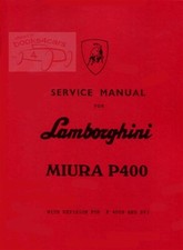 LAMBORGHINI MIURA SHOP MANUAL SERVICE REPAIR BOOK picture