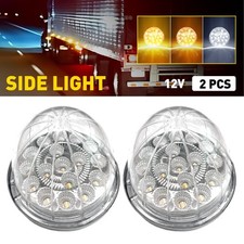 2/4x Amber White Dual Revolution 17LED Watermelon Light Turn Lamps Truck Trailer picture