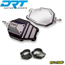 DRT Billet Aluminum Tactical Convex Side Mirror Set W 1.75