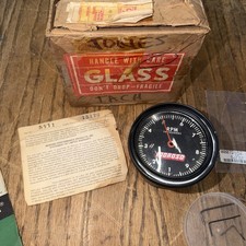 Early 10K RPM Mech. Tachometer Jones Motrola 3.5” Dia. +War. Card, Box For Parts picture