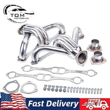 For Chevy SBC V8 265 283 305 350 400 1955-up Shorty Hugger Headers Stainless picture