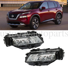Headlights For 2021 2022 2023 Nissan Rogue LED Headlamps Chrome Left+Right Side picture