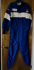 PYROTECT RACE DRIVING SUIT  SFI Certified 3-2A/5  MEDIUM One Piece, Blue/White  picture