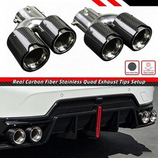 FOR BMW M240i M440i M550i Z4 M40i CARBON FIBER STAINLESS STEEL QUAD EXHAUST TIP picture
