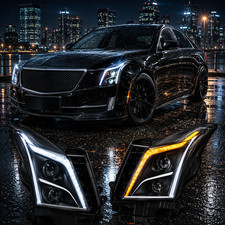 2X VLAND Fit 2013-2018 Cadillac ATS Full LED Headlights w/Sequential&Animation picture