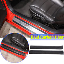 Real Carbon Fiber Built In Scuff Door Sill Bar Plate For Corvette C6 2005-2013 picture