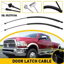 LH+RH Rear Door Latch Release Cable For 98-02 Dodge Ram 1500 2500 3500 Pickup picture