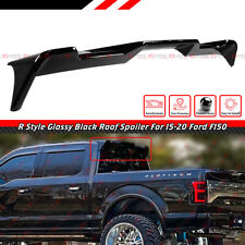 FOR 2015-20 FORD F-150 R STYLE GLOSSY BLACK REAR TRUCK TOP CAB ROOF SPOILER WING picture