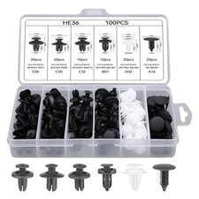 100PCS Car Bumper Clip Fender Plastic Push Pins Interior Trim Clips Fastener Kit picture