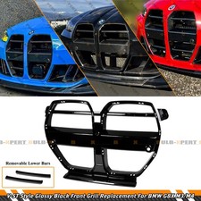 FOR 2021-26 BMW M3 G80 M4 G82 G83 V-ST STYLE ABS GLOSS BLACK NOSE GRILL GRILLE picture