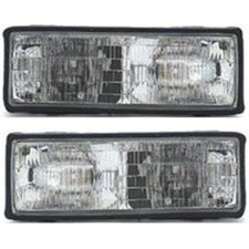 Front Headlights Headlamps Lights Lamps LH & RH Pair Set for 87-90 Chevy Caprice picture