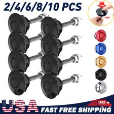 2/4/6/8 Push Button Bonnet Hood Pin Lock Clip Kit Car Quick Release Bumper Latch picture
