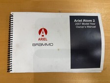 2007 Ariel Atom 2 Brammo Owner's Manual Booklet picture