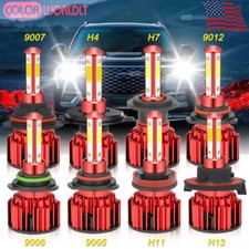 2/20x 4-Side LED 9007 H4 9005 9006 H11 Headlight Kit 6500K White Hi/Lo Beam Bulb picture