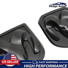 2Pcs Front & Rear Rams Head Badges Emblems For Ram 1500 2500 3500 Matte Black picture