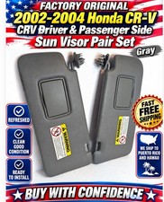 OEM ✅2002-2004 Honda CR-V CRV Driver & Passenger Side Sun Visor Pair Set Gray picture