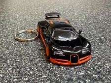 Bugatti Veyron Super Sport Keychain Black Hot Wheels Matchbox picture