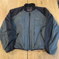 Olympia Moto Sports Jacket Men's 2XL Silver Mesh Lined Pockets Full Zip Jacket picture