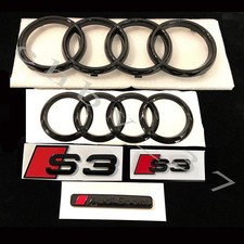 New Audi S3 Gloss Black Full Badges Package OEM Exclusive Pack For Audi S3 8V picture