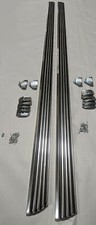 1964-1966 Ford Mustang Polished Rocker Panel Sill Plate Molding Kit With Clips picture