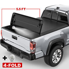 5.5FT 4 Fold Truck Bed Tonneau Cover Soft For 2007-2013 Toyota Tundra Waterproof picture