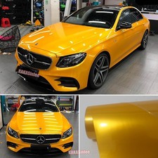 PET 65FT x 5FT Air Free Metallic Pearl Car Truck Vinyl Wrap Sticker Yellow US picture