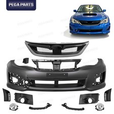Front Bumper Cover Grille Kit w/Fog Light Cover For 2011-2014 Subaru Impreza WRX picture