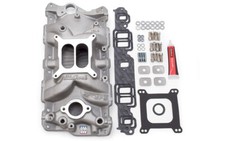 Edelbrock 2040 Performer EPS Manifold w/ Gaskets, Bolts, Studs for Chevrolet SBC picture