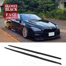 For BMW F06 M-Sport M6 Gran Coupe 2012-2018 Gloss Black Side Skirt Extension Kit picture