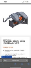 CURT 16315 PowerRide 30K 5th Wheel Hitch Head Legs or Roller Required 30,000 lbs picture