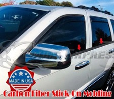 fit:2005-2009 JEEP CHEROKEE/ LAREDO Window Sill Trim Carbon Fiber Black 4Pc picture