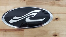 SEA RAY 11 7/8” OVAL EMBLEM / BLACK AND CHROME / SR PART# 1443217 (2ND QUALITY) picture