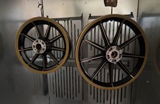 Vintage 9 Spoke Fxr Wheels New 3/4” Axle Timken Bearing Seals Fresh Powder coat picture