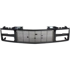 Grille For 88-99 GMC K1500 C1500 Black Plastic Fits Models with Dual Headlight picture