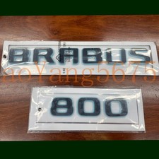 BRABUS 800 Emblem BLACK pale blue Rear Trunk Luggage Lid Logo Tailgate Badge AMG picture