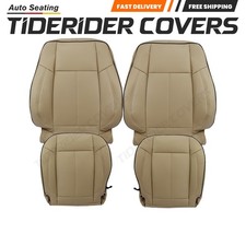 Fits 2006-2010 Front Row Hummer H3 Leather Replacement Bottom&Top Seat Cover TAN picture