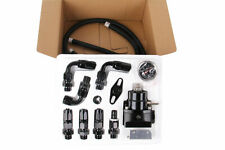 LokoCar Adjustable Fuel Pressure Regulator Kit Oil 0-100psi Gauge -6AN 6AN Black picture