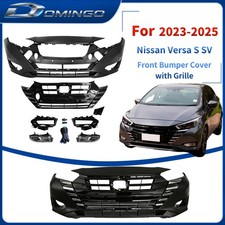 Fits 2023 2024 2025 Nissan Versa S SV 1.6L Front Bumper Cover Kit W/ Fog Lights picture