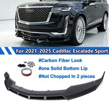 Front Bumper Splitter Lip For 2021-25 Cadillac Escalade Sport Carbon Fiber Color picture