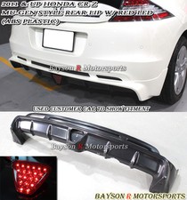 Fits 11-15 Honda CR-Z Mu-gen Style Rear Lip (ABS) + LED Brake Lights picture