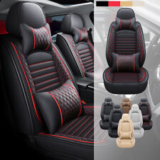 2/5-Seat Auto Car Seat Covers Faux Leather Front Rear Cushion Full Set Protector picture