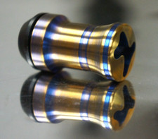 4x Titanium Locking Lug Nut set 14x1.5 Rotating Floating 60deg Closed End picture