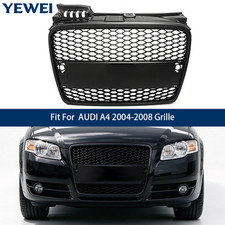 For 2004 2005 2006 2007 2008 Audi A4 B7 RS4 Black Front Honeycomb Grille Grill picture