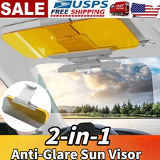 2-in-1 HD Anti-Glare Sun Visor Clip-On Car Shade for Day & Night Driving Safety picture