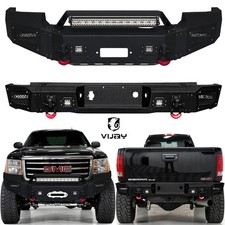 Vijay For 2007-2013 GMC Sierra 1500 Steel Front/Rear Bumper Assembly w/LED Light picture