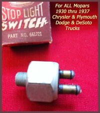 NOS 1930-1937 Mopar Stop Light Switch Plymouth Dodge Chrysler DeSoto Truck 1933 picture