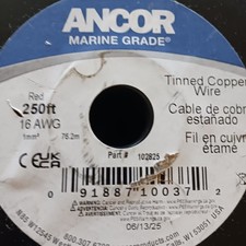 Ancor Marine Red 16 AWG Primary Wire Marine Boat Electrical Tinned Copper 250ft picture