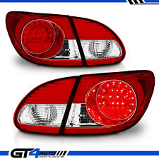 For 2003-2008 Toyota Corolla Red lens Replacement LED Tail Light Brake Lamp Pair picture
