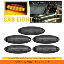 5-50x LED Cab Roof Marker Light Amber Smoke IP67 Fit Freightliner Cascadia 2018+ picture