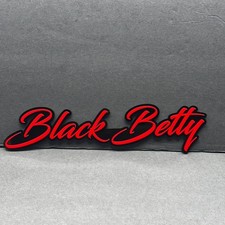 (1PC) Custom Black Betty Text 3D Car Emblem - MULTICOLOR Acrylic Car Badge Decal picture